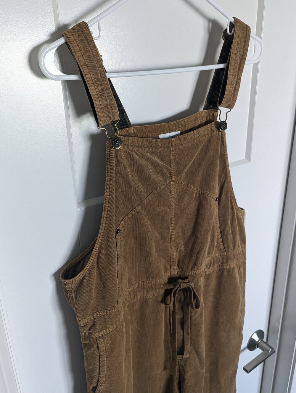 Sundance Tan Artist Paradise Corduroy Overalls sz LP - Picture 4 of 9